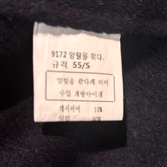 HOUNDSTOOTH SZ L Plaid Coat Double Breasted Wool Cashmere Blend Unlined Pockets - Picture 8 of 9